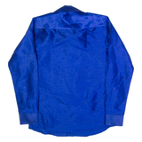 CONSTANT Mens Plain Shirt Blue 90s Long Sleeve S