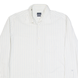 JOOP! Mens Shirt Cream Striped Long Sleeve L