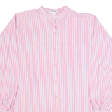 SPENGLER MODE Mens Shirt Pink 90s Striped Long Sleeve M