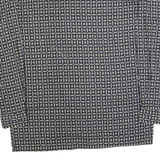 TALK OF THE TOWN Mens Shirt Black 90s Check Long Sleeve L