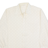 Mens Shirt Cream 90s Striped Long Sleeve M