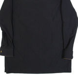 KEZEM Tunic Mens Plain Shirt Black Long Sleeve M