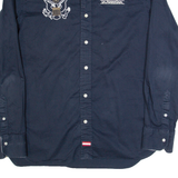 LA MARTINA Mens Plain Shirt Blue Long Sleeve XL