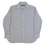 POLO RALPH LAUREN Mens Shirt Black Gingham Long Sleeve L