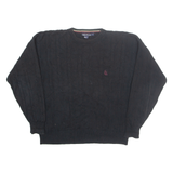 NAUTICA Mens Jumper Black Cable Knit L