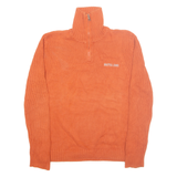 NAUTICA Mens Jumper Orange 1/4 Zip Tight Knit L
