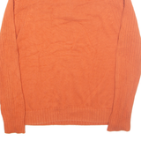 NAUTICA Mens Jumper Orange 1/4 Zip Tight Knit L