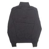 TOMMY HILFIGER Mens Jumper Black 1/4 Zip Tight Knit M