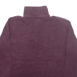 POLO RALPH LAUREN Mens Jumper Purple 1/4 Zip Tight Knit M