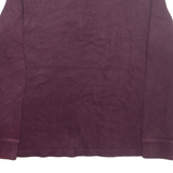 POLO RALPH LAUREN Mens Jumper Purple 1/4 Zip Tight Knit M
