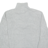 CALVIN KLEIN Mens Jumper Grey 1/4 Zip Tight Knit M