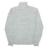 CALVIN KLEIN Mens Jumper Grey 1/4 Zip Tight Knit M