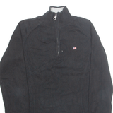 RALPH LAUREN POLO JEANS COMPANY Mens Jumper Black 1/4 Zip Tight Knit L