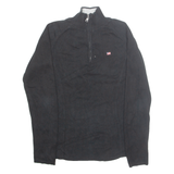 RALPH LAUREN POLO JEANS COMPANY Mens Jumper Black 1/4 Zip Tight Knit L