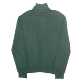 POLO RALPH LAUREN Mens Jumper Green 1/4 Zip Tight Knit XL
