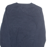 TOMMY HILFIGER Mens Jumper Blue V-Neck Tight Knit M