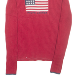 POLO SPORT RALPH LAUREN Womens Jumper Red Tight Knit S
