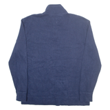TOMMY HILFIGER Mens Jumper Blue 1/4 Zip Tight Knit XL