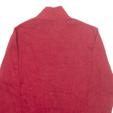 POLO RALPH LAUREN Mens Jumper Red 1/4 Zip Tight Knit M