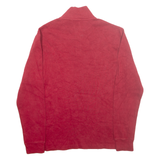 POLO RALPH LAUREN Mens Jumper Red 1/4 Zip Tight Knit M