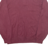 NAUTICA Mens Jumper Maroon 1/4 Zip Tight Knit M