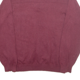 NAUTICA Mens Jumper Maroon 1/4 Zip Tight Knit M
