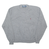 POLO RALPH LAUREN Mens Jumper Grey Tight Knit XL