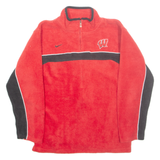NIKE Wisconsin Badgers Mens Fleece Red 1/4 Zip 2XL