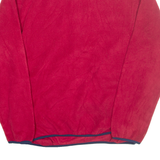 NAUTICA Mens Fleece Red 1/4 Zip M