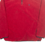 NAUTICA Mens Fleece Red 1/4 Zip L