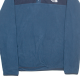 THE NORTH FACE Mens Fleece Blue Button Neck L