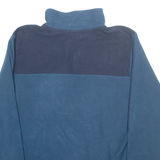 THE NORTH FACE Mens Fleece Blue Button Neck L