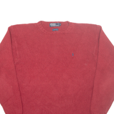 POLO RALPH LAUREN Mens Jumper Red Tight Knit XL