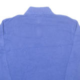 CHAPS Mens Jumper Blue 1/4 Zip Tight Knit 2XL