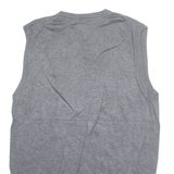 TOMMY HILFIGER Tall Mens Vest Grey V-Neck Tight Knit M