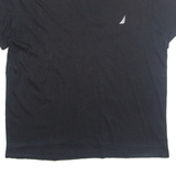 NAUTICA Mens T-Shirt Black V-Neck XL
