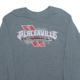 Placerville Speedway Mens T-Shirt Grey Long Sleeve USA L
