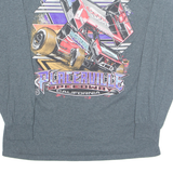 Placerville Speedway Mens T-Shirt Grey Long Sleeve USA L