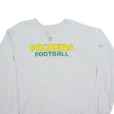 REEBOK Packers Mens T-Shirt Grey Long Sleeve USA XL