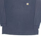 CARHARTT Mens T-Shirt Blue Long Sleeve XL