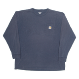 CARHARTT Mens T-Shirt Blue Long Sleeve XL