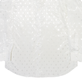 ANS FASHIONS Mens Shirt White Geometric Long Sleeve M