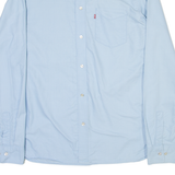 LEVI'S Slim Fit Mens Plain Shirt Blue Long Sleeve S