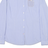 NAPAPIJRI Mens Shirt Blue Check Long Sleeve S