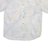 FASHION Mens Shirt Grey Geometric L
