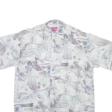 ALESSANDRO MAGNO Mens Shirt Grey Crazy Pattern M