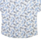 SONOMA Pineapples Mens Shirt White Crazy Pattern L