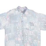 S. OLIVER Mens Shirt Blue Crazy Pattern L