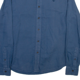 TOMMY HILFIGER Slim Fit Mens Plain Shirt Blue Long Sleeve S
