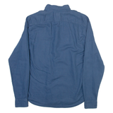TOMMY HILFIGER Slim Fit Mens Plain Shirt Blue Long Sleeve S